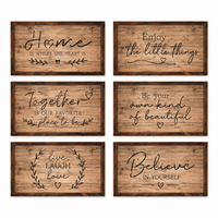 Cadre en bois de pin personnalisé, décoration murale rustique 12x16 pouces avec finition patinée à la main, décoration de bar style ferme pour Halloween