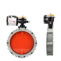 Vanne papillon électrique pour poudre gazeuse, corps en alliage d'aluminium, disque en acier inoxydable, à simple bride, DN100-DN400, pour la gestion des poussières de silo à ciment