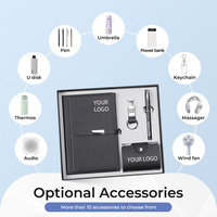 Ranguo Vente en gros Ensemble cadeau de luxe personnalisable en cuir PU Carnet A5 Boîte cadeau avec stylo Tasse thermique en acier inoxydable 304