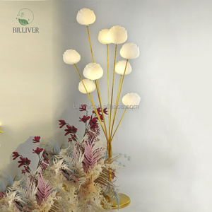 Lumineux Tulipe Hall Scène Réception Zone Lustre Pendentif Roses Stand Lumières Plage Mariage <span class=keywords><strong>Anniversaire</strong></span> Événement Plage <span class=keywords><strong>Lieu</strong></span> Décor - Product Image 4