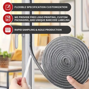 แถบกันลม OLATEC ความหนาแน่นสูง แบบมีกาวในตัว ฐาน <span class=keywords><strong>PVC</strong></span>  แทรกสแตนเลส ประหยัดพลังงาน กันเสียง - Product Image 5