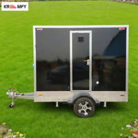 WC mobile en acier avec douche et toilettes pour usage en parc
