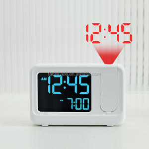 Réveil à projection LCD pour chambres à coucher Horloge numérique avec <span class=keywords><strong>projecteur</strong></span> au plafond Température de luminosité Snooze - Product Image 2