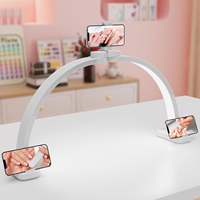 Lampe de bureau LED demi-lune pour manucure, éclairage en arc, vente en gros, mobilier de salon, design d'éclairage, couleurs réglables