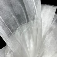 Tissu en organza rouge foncé à petites rides Tela Plisada Tissu à volants en tulle plissé pour robe de créateur