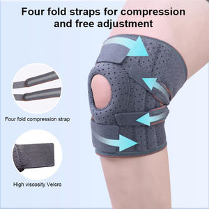 Rodillera de Neopreno Ajustable con Estabilizador de <span class=keywords><strong>4</strong></span> Resortes, Rodillera con Orificio de Rótula, Protector de Codo y Rodilla Deportivo - Product Image 3