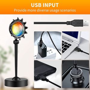 <span class=keywords><strong>Tramonto</strong></span> arcobaleno LED lampada da terra con telecomando 4 modalità 16 cambia colore Design moderno Cadrim telecomando alimentatore CC - Product Image 5