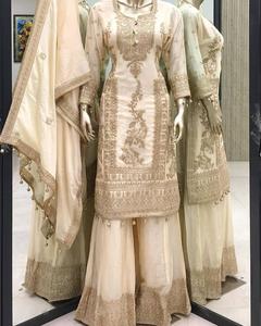 Womens Cotton <b>Fancy</b> 3 Pcs Trendy Kurta Set Kurta Pant Set With Dupatta for Wedding & Party Wear Handmade Premium - Product Image 2