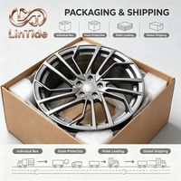 Rines de Auto Forjados en Negro Brillante con Diseño de Múltiples Radios, Personalizados con PCD ET, Cóncavos Profundos, para BMW, Audi, Benz