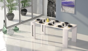 Conjunto de muebles italianos de lujo para comedor, mesa de comedor plegable de madera, alta calidad, Italia - Product Image 5