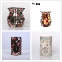 Brûleur d'encens en mosaïque de verre fait main de haute qualité, diffuseur d'huiles essentielles, chauffe-cire pour bougies chauffe-plat, écologique, populaire pour l'aromathérapie