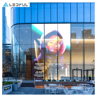 Ultra ince ve hafif Film şeffaf LED ekran pencere camı LED duvar paneli