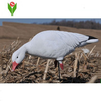 Décoys gonflables en plastique en forme d'oie des neiges, moulés par soufflage, blancs, pour la chasse en extérieur