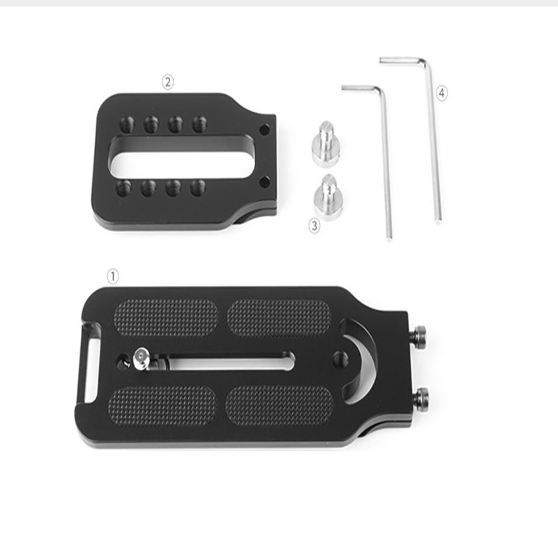 Aluminum Camera L Shape Plate Universal Camera Vertical Shooting L Plate Base Quick Release L Bracket Holder for Ball Fluid Head