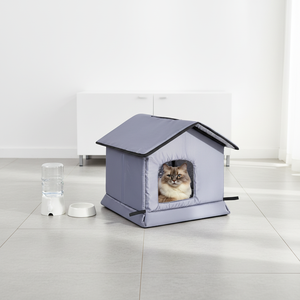 Nouvelle Maison Douillette et Chauffante pour Animaux de Compagnie – Lavable, en Peluche, avec Tapis Chauffant Intégré, Idéale pour Garage ou Porche – Nid pour Chat - Product Image 4