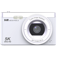 Caméscope numérique professionnel 5K et appareil photo avec champ de vision de 170°, zoom optique 16x, écran IPS de 2,88 pouces, batterie rechargeable