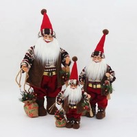 SOTE nouveau Design père noël 24 pouces/60CM rouge marron en peluche sac cadeau de transport planche de Ski ornements décorations de noël