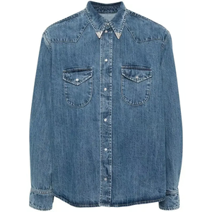 YUCHEN camicia in Denim giapponese in cotone pettinato da 12 once 100% nero di alta qualità ruvido Non lavato e Non elasticizzato - Product Image 1