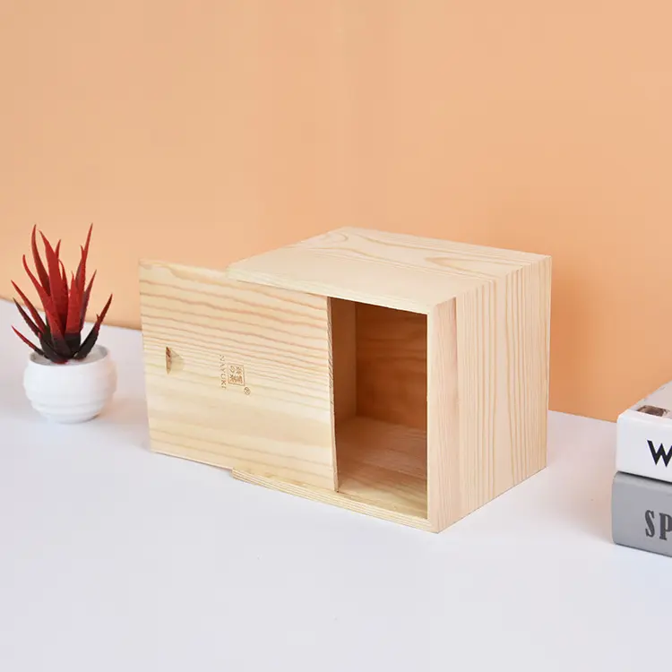 Scatola di legno e piccolo imballaggio in legno di vigilia fabbricazione di alta qualità di lusso di natale Logo personalizzato di stoccaggio pino angelo 100 pz