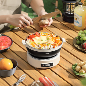 Olla <span class=keywords><strong>de</strong></span> Cocina eléctrica Tipo dividido Hotpot Portátil Multi-cocina Viaje 304 Acero inoxidable <span class=keywords><strong>Mini</strong></span> Sartén eléctrica - Product Image 5