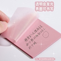 Notes autocollantes transparentes en plastique coloré vintage