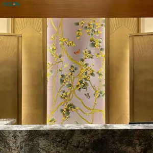Mural wall cloth hotel lobby sales office background wall Embroidery wall panel home decoration
