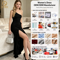 Robe longue élégante sans bretelles en mousseline de soie pour femme, personnalisable, décontractée, longueur ras du sol, avec fente à volants, couleur unie, OEM disponible