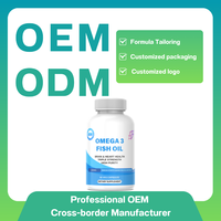 Cápsulas de Aceite de Pescado con Ácidos Grasos Omega-3 OEM |   EPA DHA de Alta Pureza 1200mg |   Suplemento para el Corazón, el Cerebro y las Articulaciones, Destilado Molecularmente, Personalizado