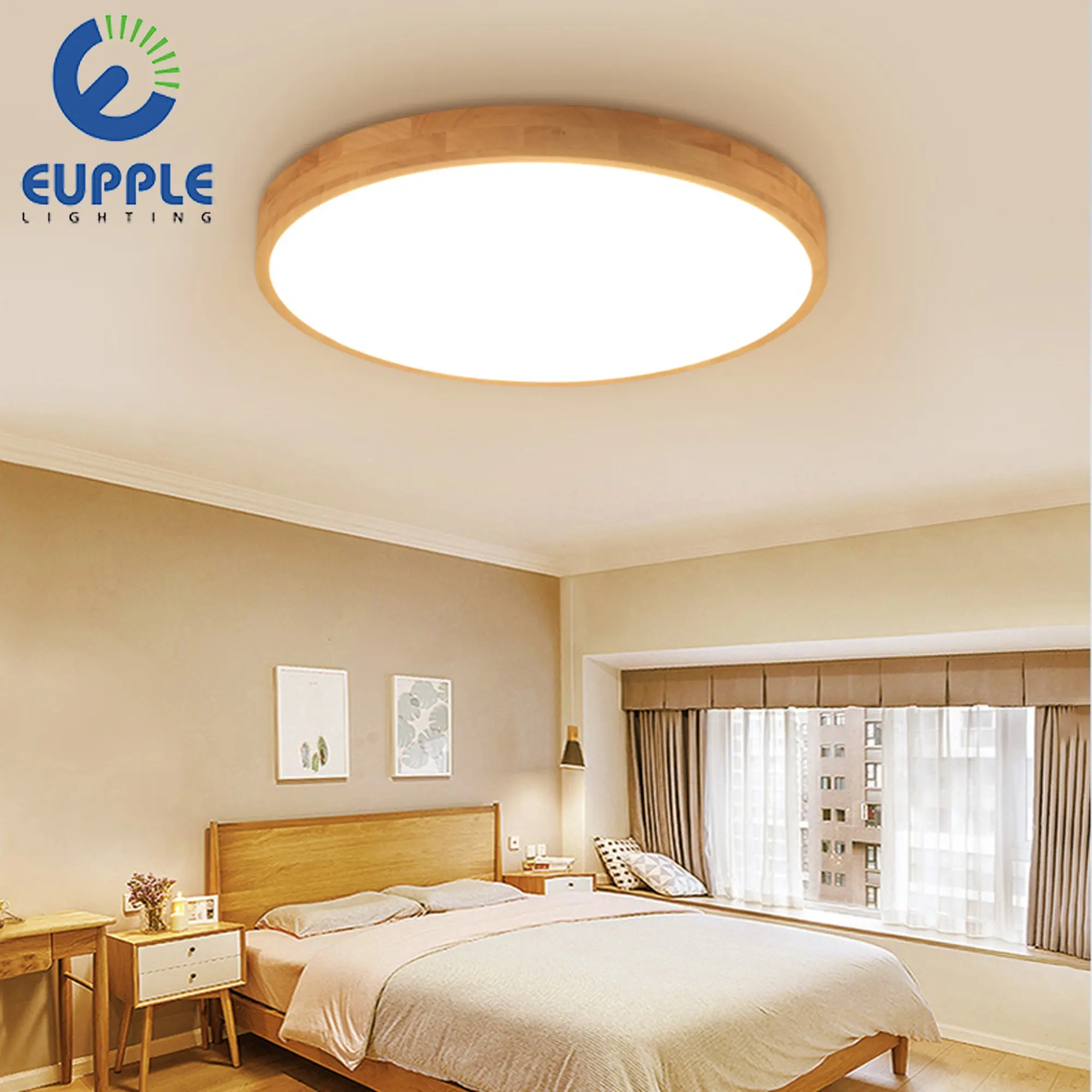 Neu! ultra dünne 5cm lebende kreative dekorative Holz LED-Lampe für Schlafzimmer