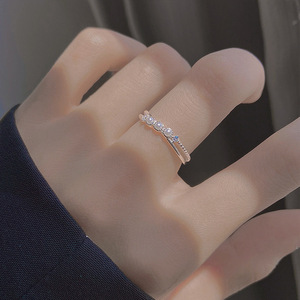 Pearl Cross Ring For Women Open Index Finger Light Luxury Jewelry Gift - Product Image 3