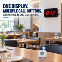 Système d'appel sans fil pour restaurant avec bouton d'appel et affichage LED du numéro pour café, hôpital, clinique, service