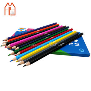 Ensemble de crayons de couleur à <span class=keywords><strong>dessin</strong></span> de 12 crayons de couleur vifs avec des barils hexagonaux peints de 7 pouces (17,8 cm) Logo personnalisé - Product Image 2