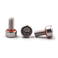 Vis captives à tête cylindrique avec capuchon de fixation rapide, en acier inoxydable sur mesure, finition oxyde noir, à ressort, avec rondelle de borne personnalisée