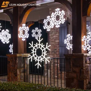 Kunden spezifisches profession elles Schneeflocken-Weihnachts licht motiv für Feiertags dekoration