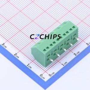 KF127S-5.08-5P Screw Terminal Block Through hole Component (THT),P=5.08mm Connector 1x5P 5.08mm Green Through Hole - Product Image 2