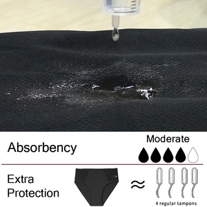 Braguitas Menstruales Green Envoy de Cintura Alta, 4 Capas, con Malla de Puntos y Encaje, a Prueba de Fugas, Biodegradables, de Tela de Cáñamo y Tencel - Product Image 3