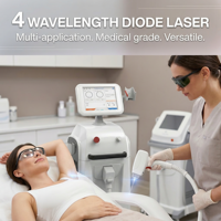 Appareil de suppression des poils et de rajeunissement cutané au laser diode 600W avec refroidissement par air haute puissance US pour les cliniques de beauté