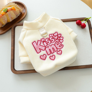 Nouveaux vêtements d'automne/hiver pour petits chiens, chiots et chats - chemises roses à col rond, chaudes, confortables et mignonnes. - Product Image 4