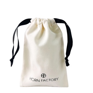 Canvas Cotton <b>Drawstring</b> <b>Bag</b> With Custom Logo Jewelry Pouch - Product Image 1