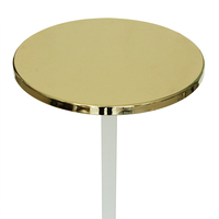Tables à boissons rondes à finition dorée de haute qualité Tables d'appoint dorées pour la décoration de bars et la décoration de maison et de fête de mariage