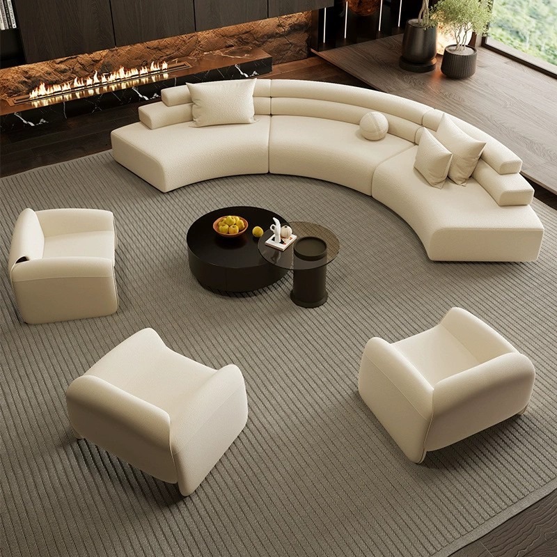 Modern Leather Hotel Corner Sectional Sofa