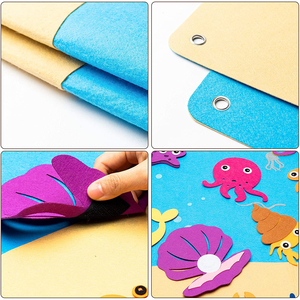 Upin Jouet d'apprentissage de poisson en feutre d'océan fait à la main pour les tout-petits - Product Image 6