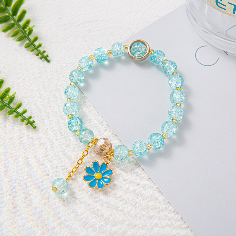 2025 New Summer Ladies Bead Bracelet with Sunflower Charm