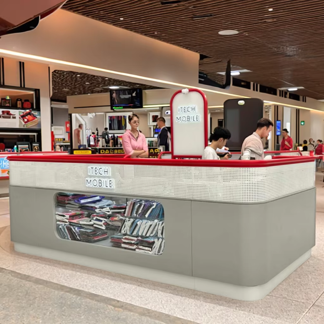 M2 Display AU Store Design Mobile Phone Accessories Showcase Cell Repair Display Counter  Phone Shop Design Mall Kiosk Design