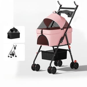 Großhandel Haustier-Kinderwagen und -Transportbox Luxuriöser 4-Rad-Haustierwagen Faltbarer Reise-Hundetrolley für Große & Kleine Hunde - Product Image 1