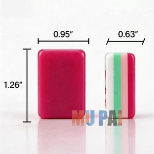 Fashion Colored Modern American <b>Mahjong</b> <b>Set</b> PU Material Pink Stylish Tiles Luxury Design 4 Players Unique Gift for Women Adults - Product Image 3