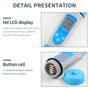 Mới đến bt786 6 trong 1 chất lượng nước Tester nước Detector pH Tester Ph Ec Tds Muối SG Temp chất lượng nước Meter - Product Image 4