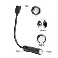 Lámpara de Trabajo LED con Cuello de Cisne de Aluminio OEM ODM, Impermeable IP55, 600 Lúmenes, con Zoom, Magnética, para Parrilla