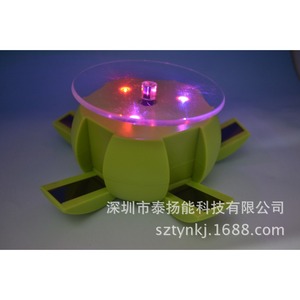 Xrf Solar Powered Drum Shape Jewelry <b>Display</b> Stand Abs Material Rotating With Led Light For Jewelry Showcase - Product Image 3