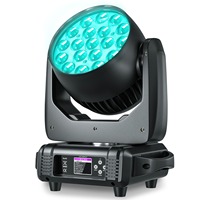 Luz LED con cabezal móvil de 19x15W con color de haz RGBW y efecto de zoom para discotecas, bares, DJs y discotecas